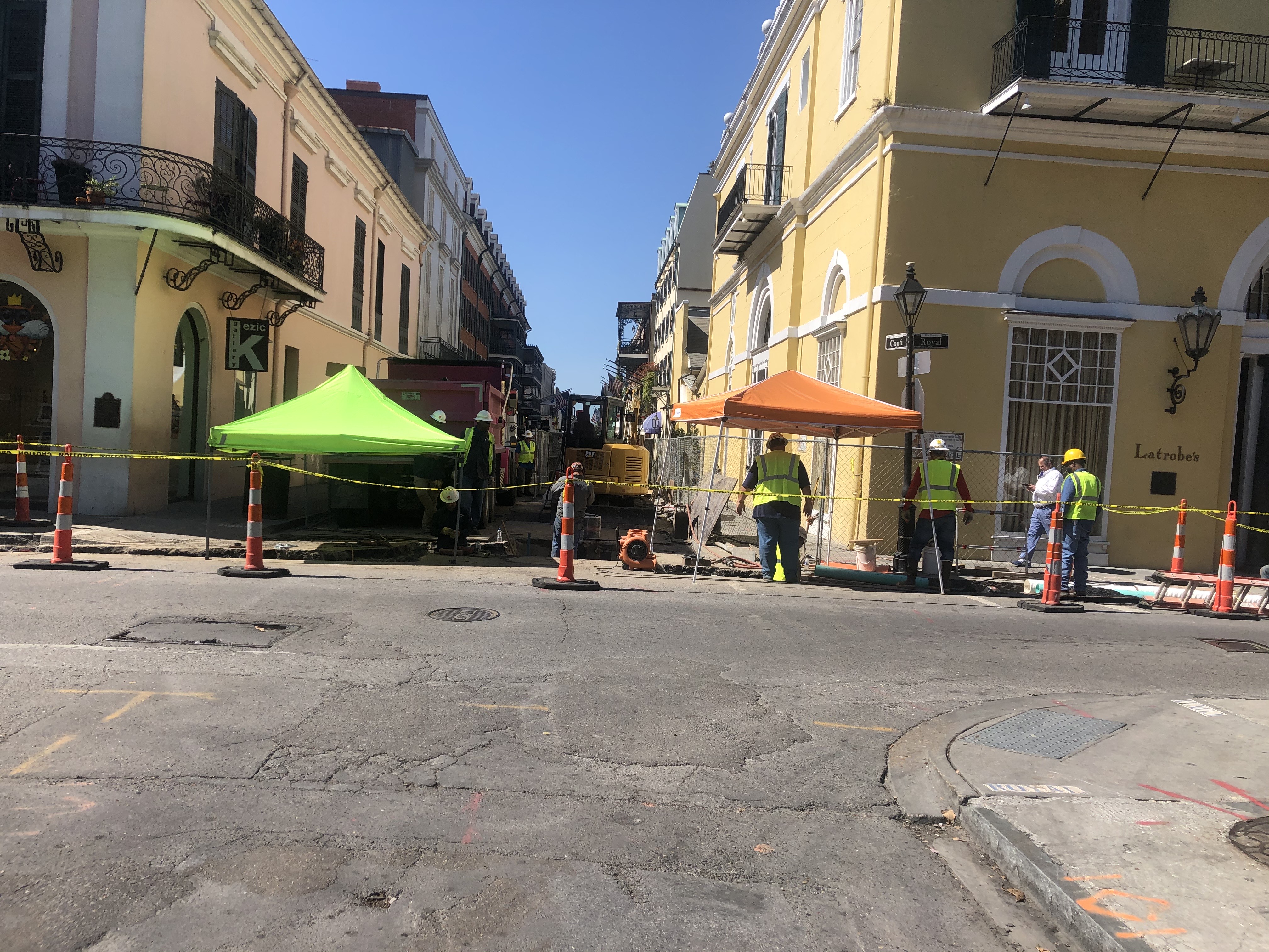 FULL RECONSTRUCTION PROJECT ON CONTI UNDER WAY BETWEEN BOURBON AND ROYAL STREETS