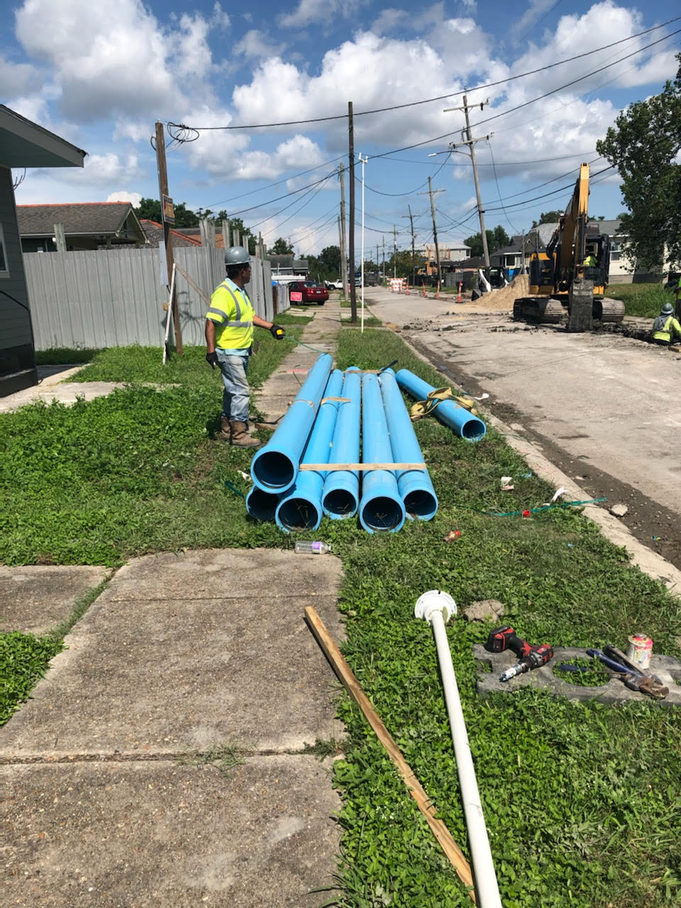 WATER LINE TIE-INS COMPLETED THROUGHOUT THE LOWER NINTH WARD NORTHEAST GROUP B PROJECT