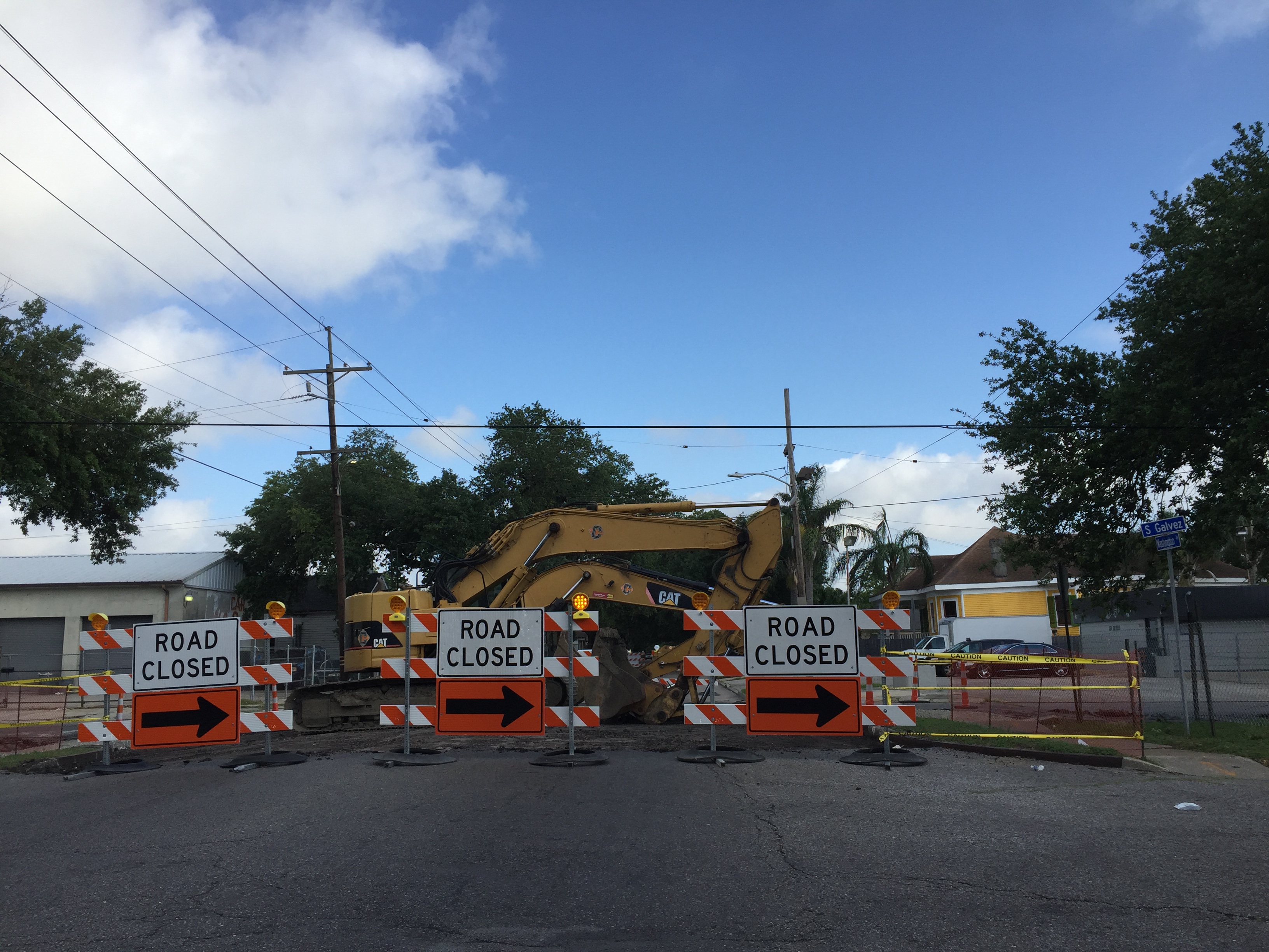 Reconstruction of Central City thoroughfare, S. Galvez St., underway