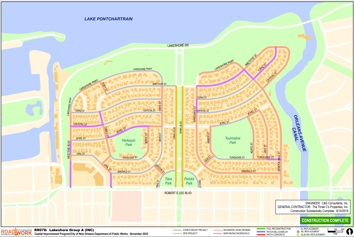 Map of Lakeshore Group A