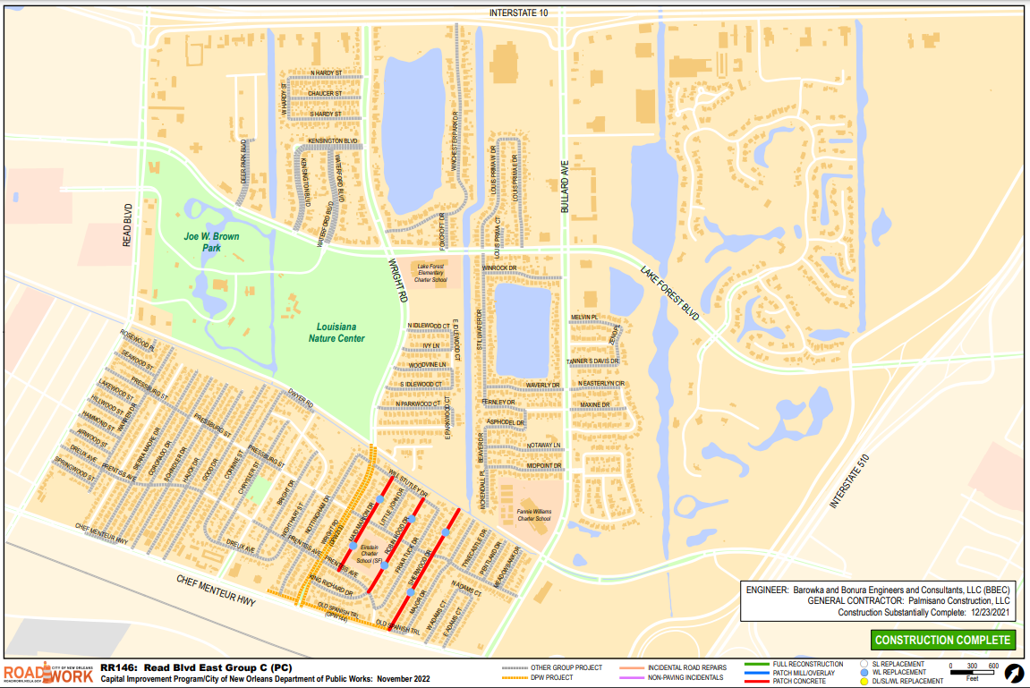 Map of Read Blvd East Group C