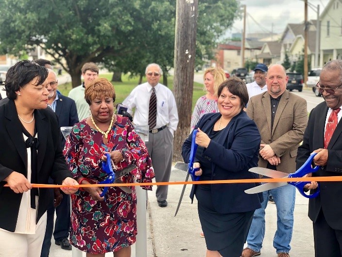 CITY CUTS RIBBON ON S. GALVEZ STREET INFRASTRUCTURE IMPROVEMENT PROJECT