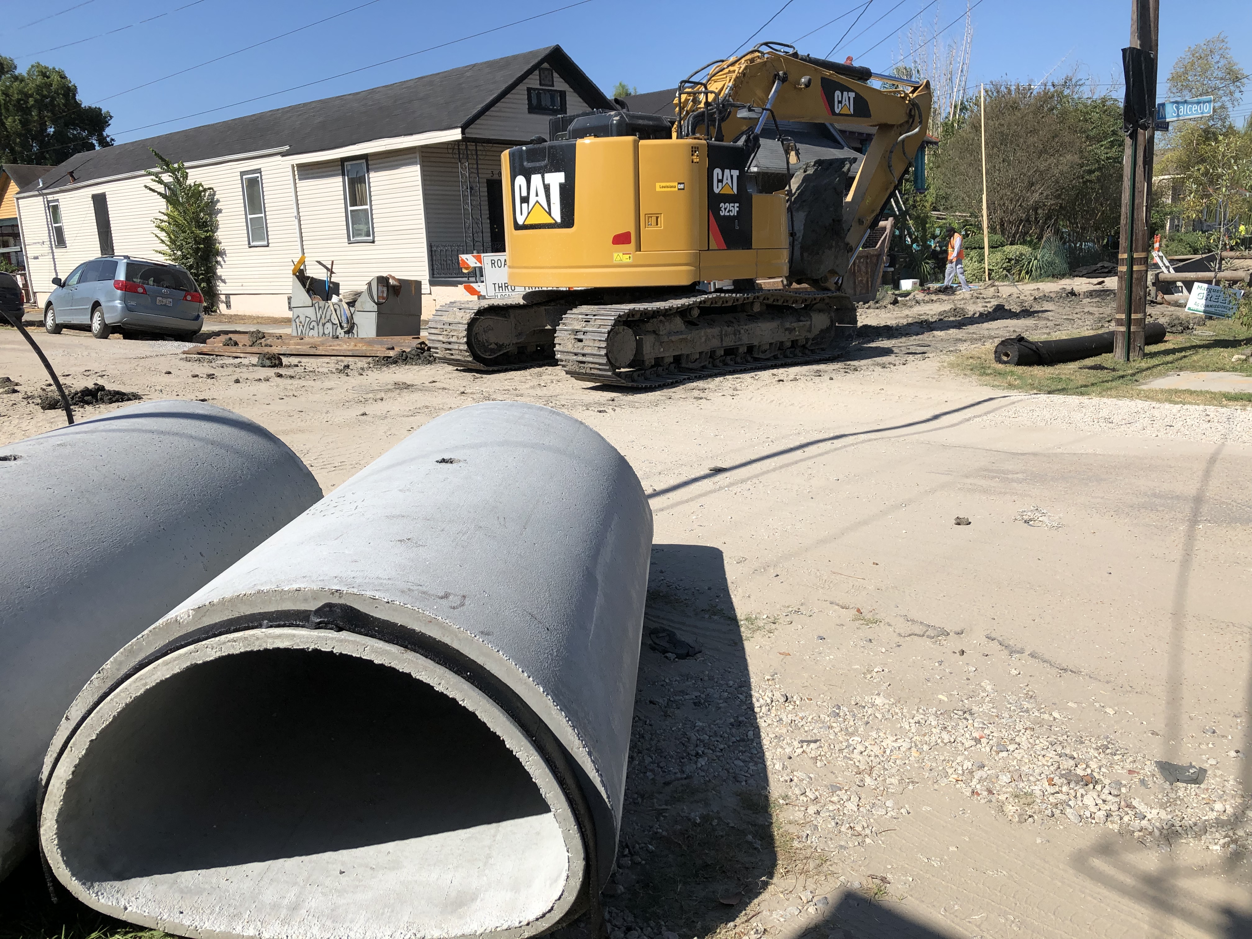 DRAINAGE LINE AND STREET CONSTRUCTION IN HAGAN-LAFITTE AREA