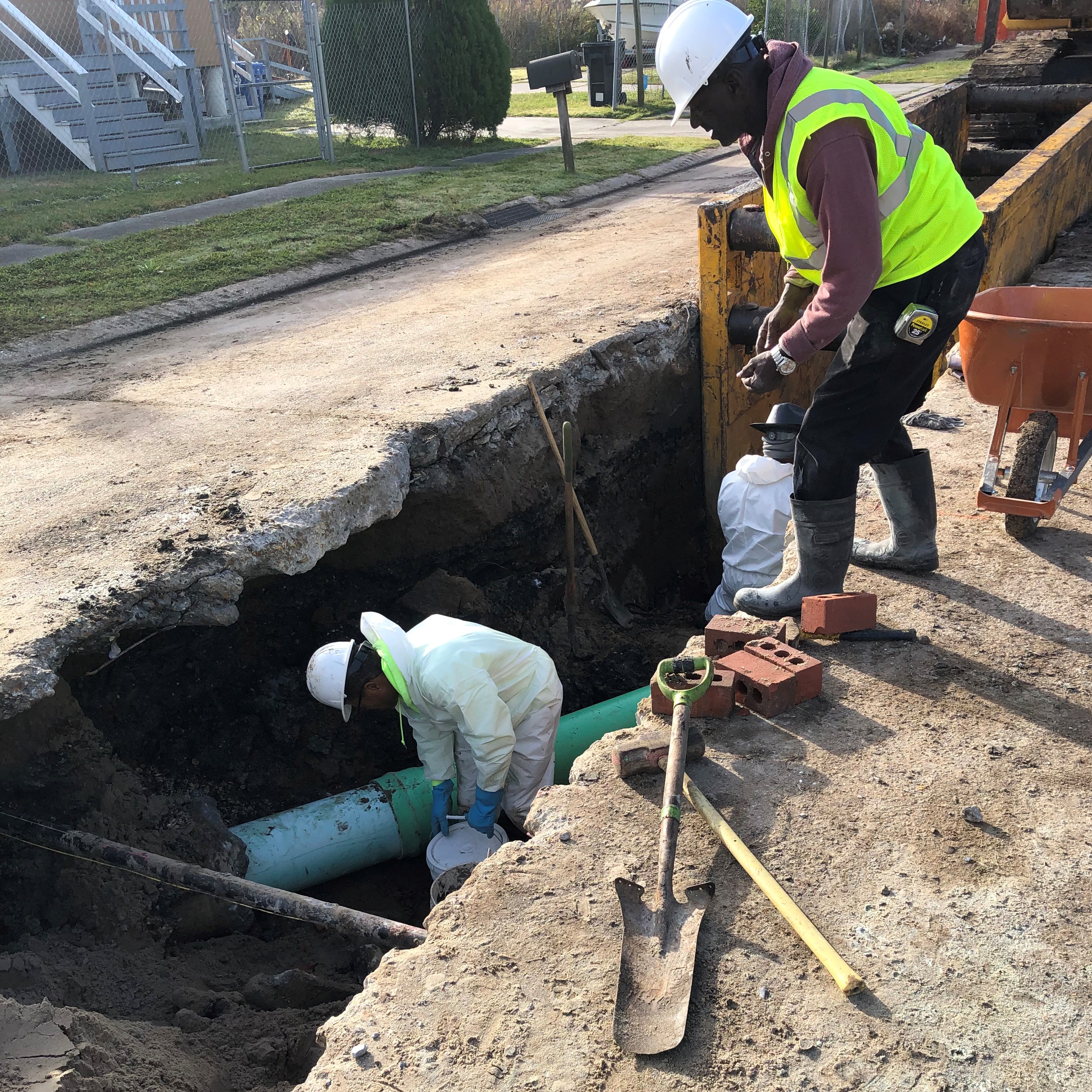WATER LINE INSTALLS CONTINUE ON THE LOWER NINTH WARD NORTHWEST GROUP B PROJECT