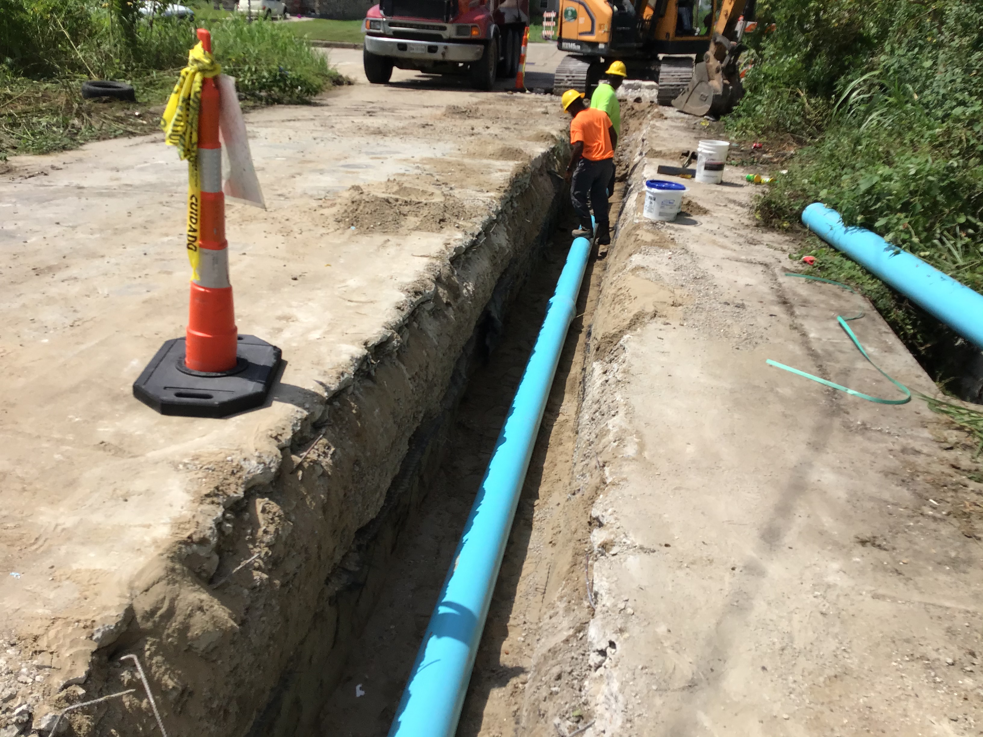 WATER LINE WORK CONTINUES ON THE LOWER NINTH WARD NORTHEAST GROUP B PROJECT