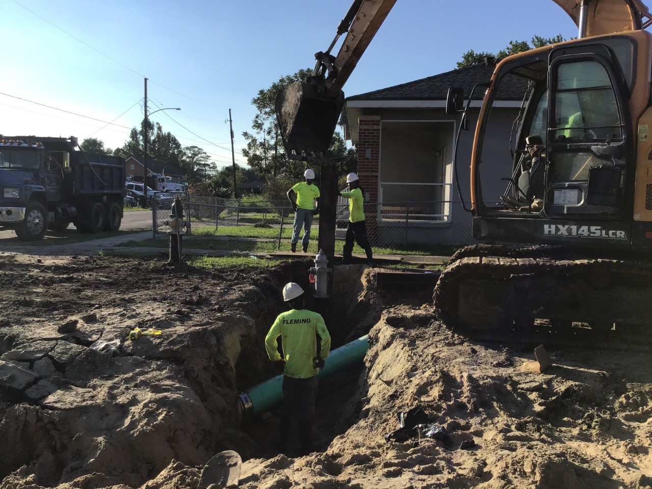 WATER LINE WORK CONTINUES ON THE LOWER NINTH WARD NORTHEAST GROUP B PROJECT