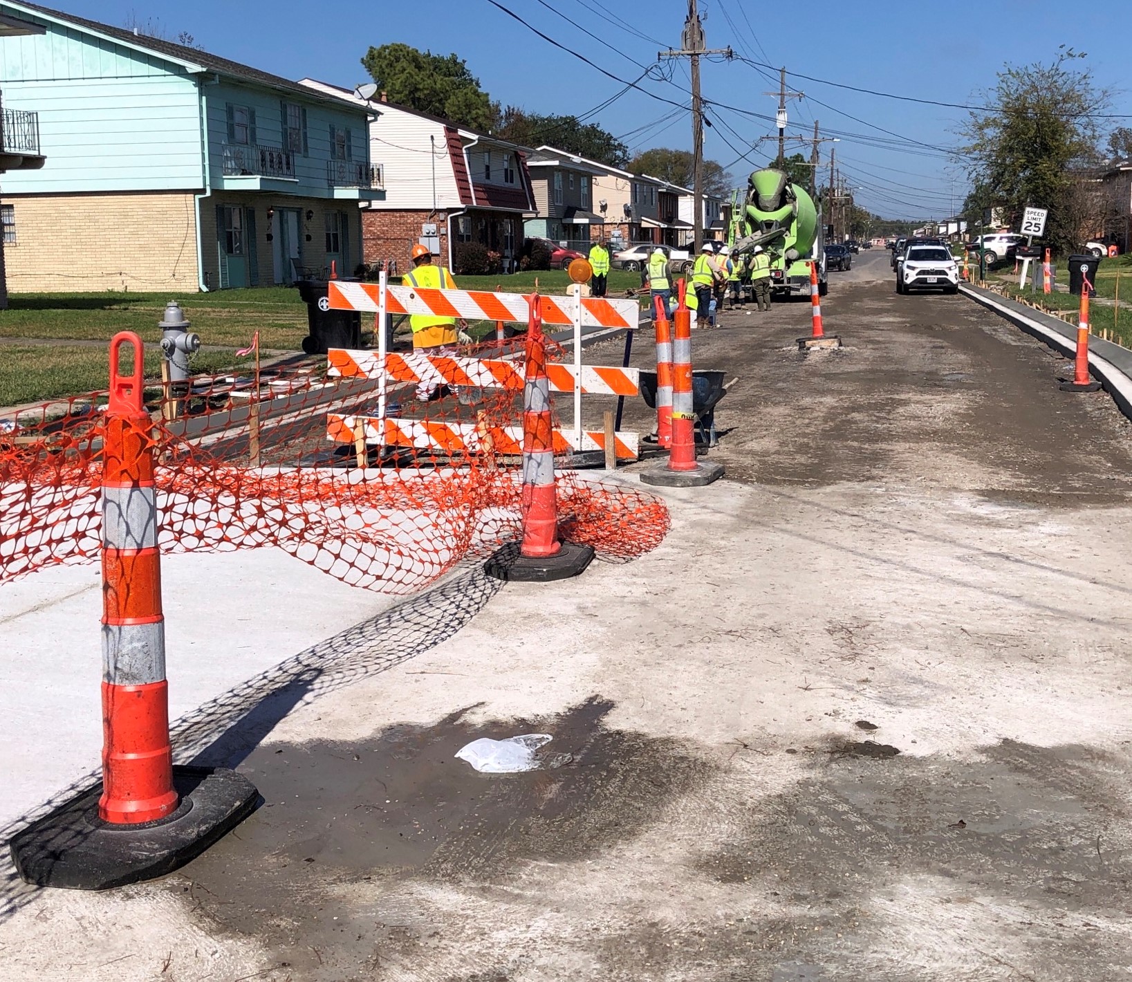 SEWER LINE REPAIRS AND PAVEMENT RESTORATION CONTINUE IN PINES VILLAGE GROUP B PROJECT