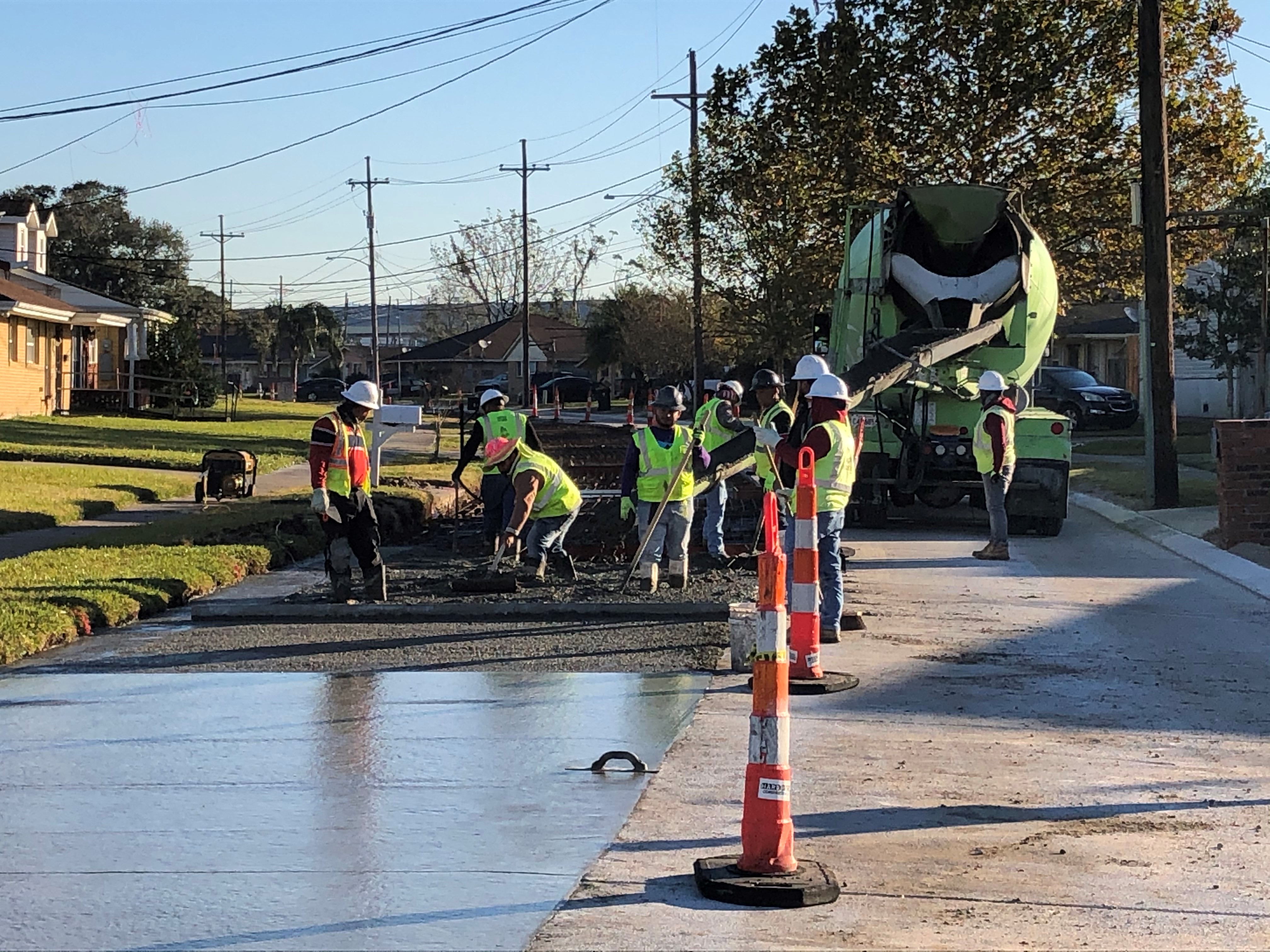 PONTCHARTRAIN PARK GROUP A PROJECT WORKS TO GIVE RESIDENTS NEW CONCRETE ROADWAYS