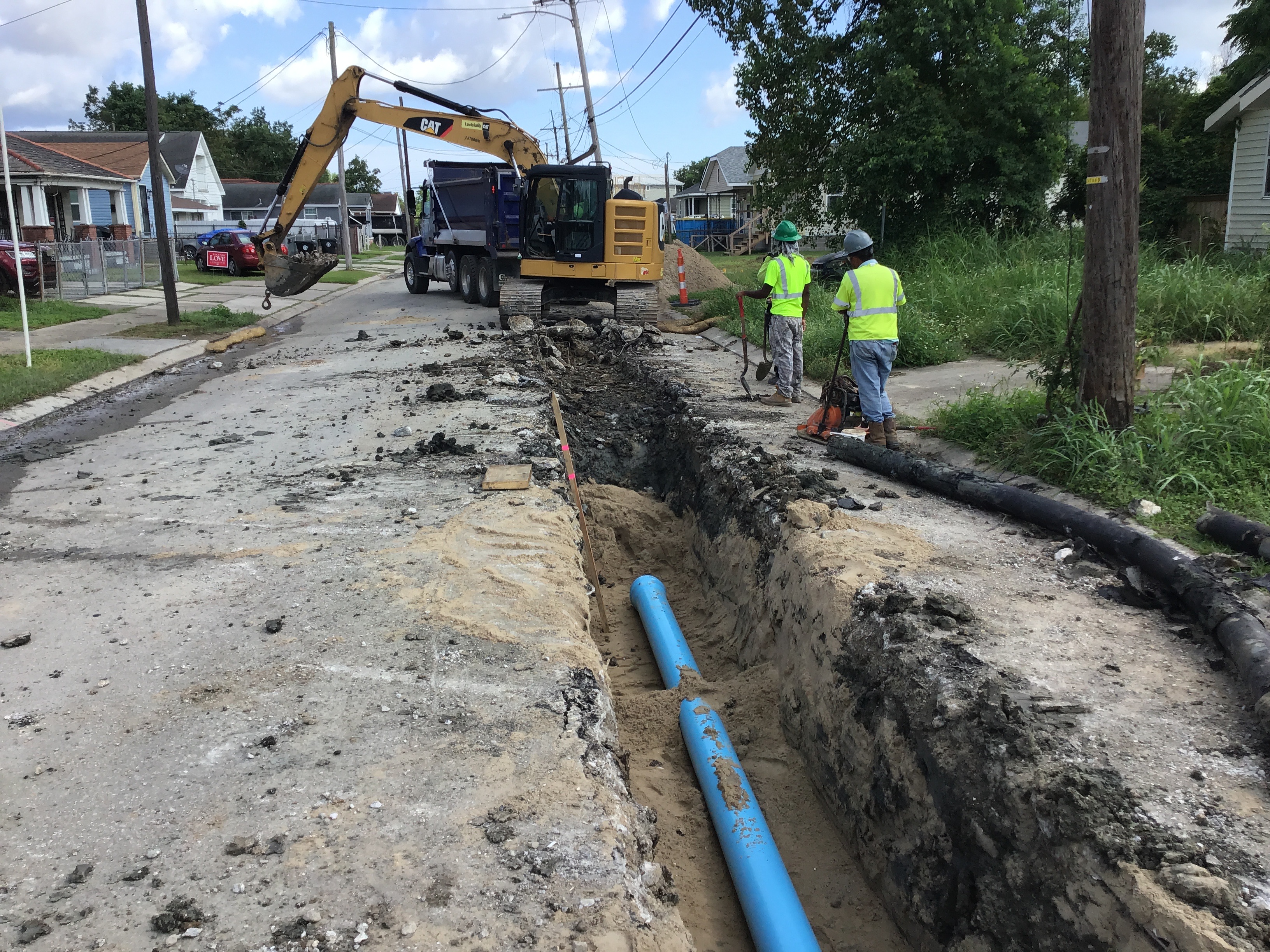 WATER LINE WORK CONTINUES TO PROGRESS ON LOWER NINTH WARD SOUTH GROUP A