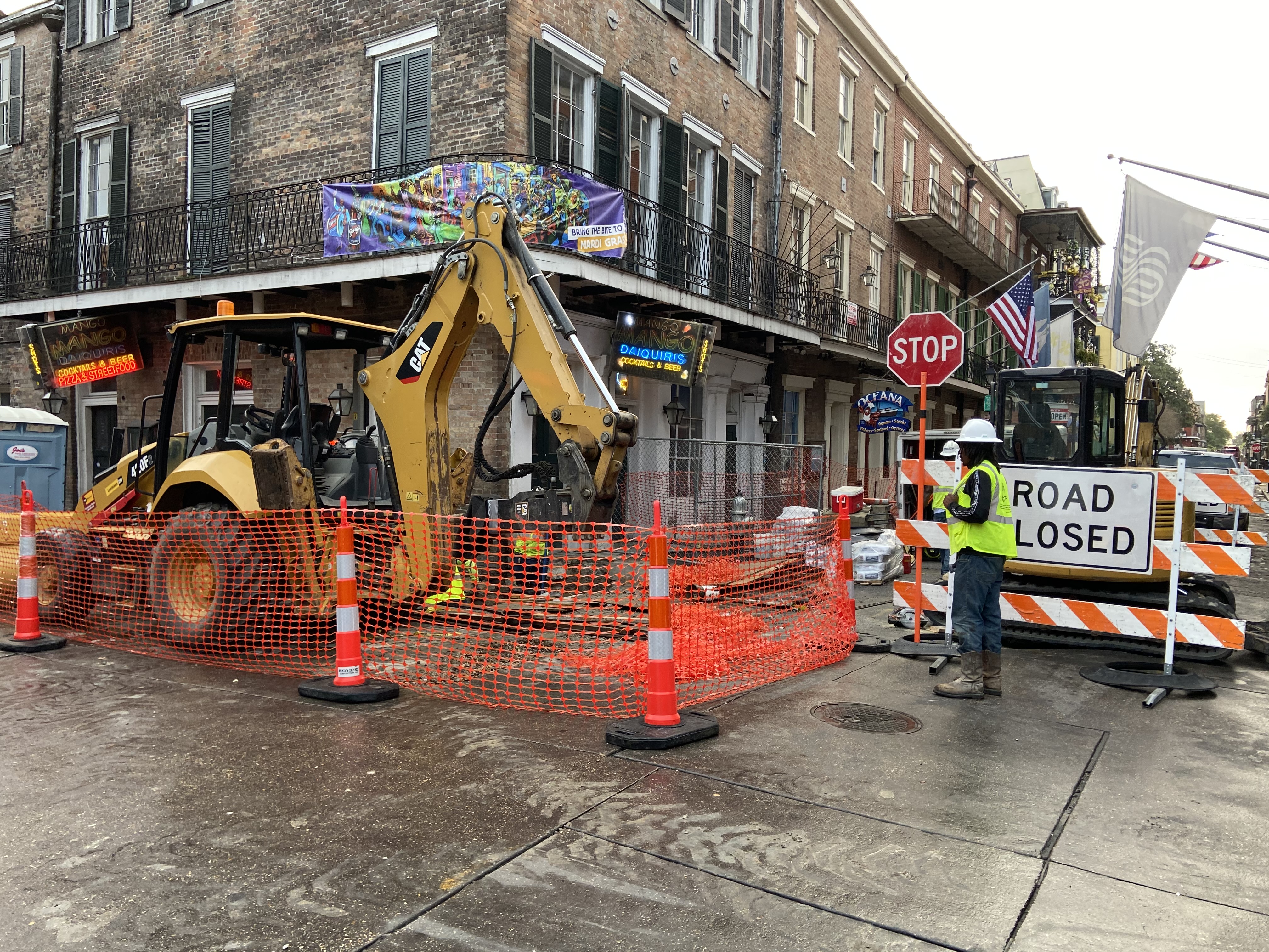 FULL RECONSTRUCTION ON CONTI BETWEEN BOURBON AND ROYAL STREETS NOW UNDER WAY