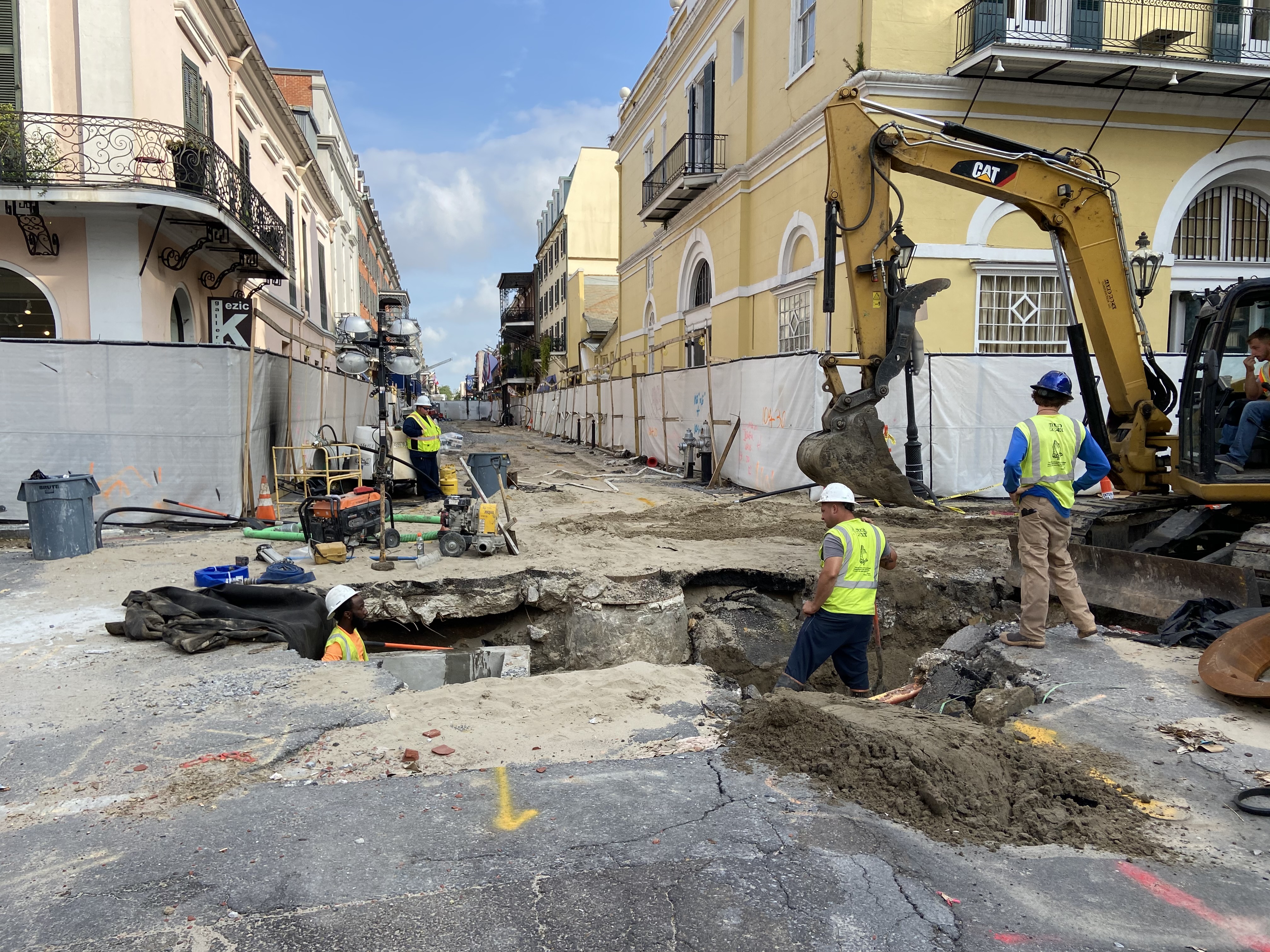 FULL RECONSTRUCTION ON CONTI BETWEEN BOURBON AND ROYAL STREETS CONTINUES