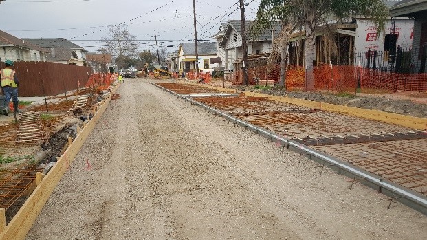 Aubry Street reconstruction project includes installing underground drainage, building a wider roadway